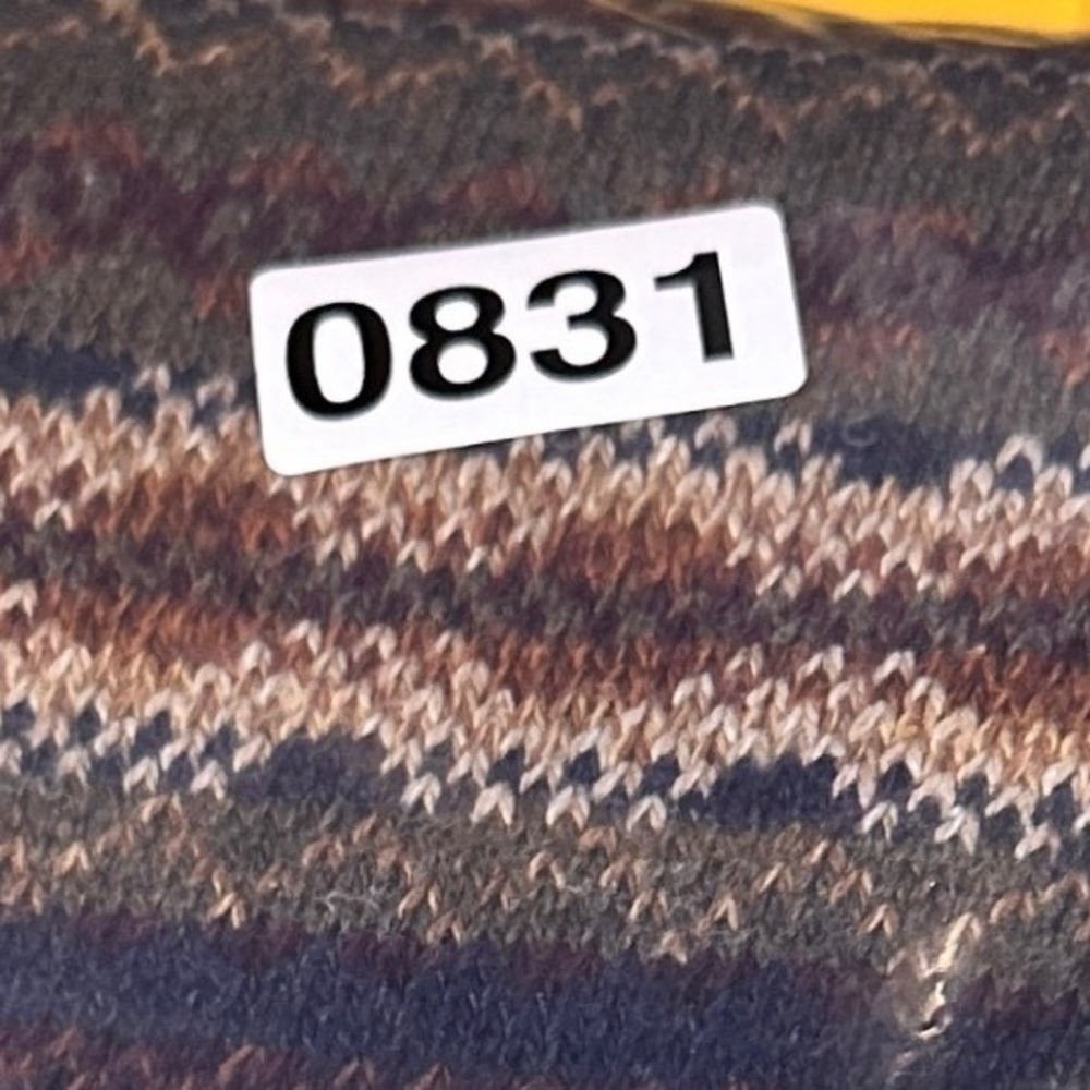 VTG Earthy Men Large Sweater Fair Isle Geometric Stripe Cotton Blend USA Presick - Picture 8 of 8